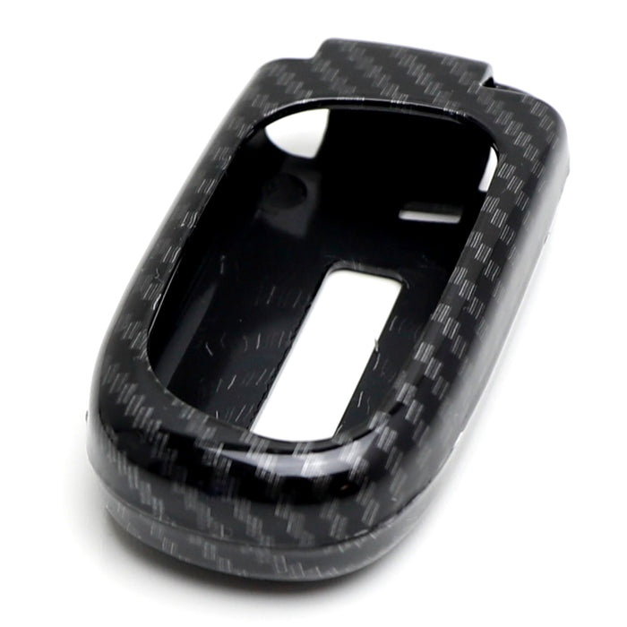Black Carbon Fiber Pattern Smart Key Holder For Dodge Charger Challenger, Jeep..