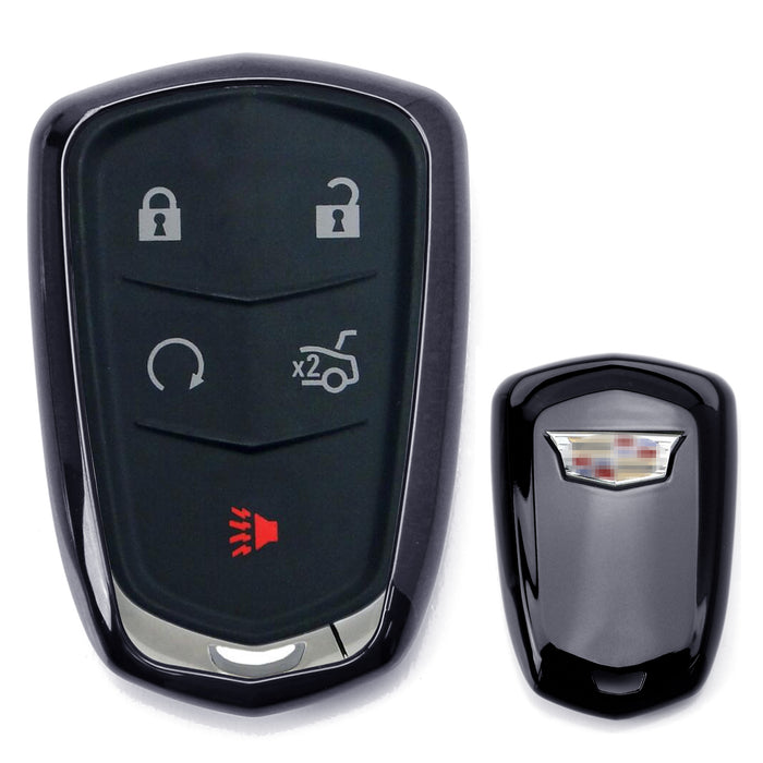 Ontto Copatible Con Cadillac Key Fob Protector Carbon Pattern Key Case - Foto 1