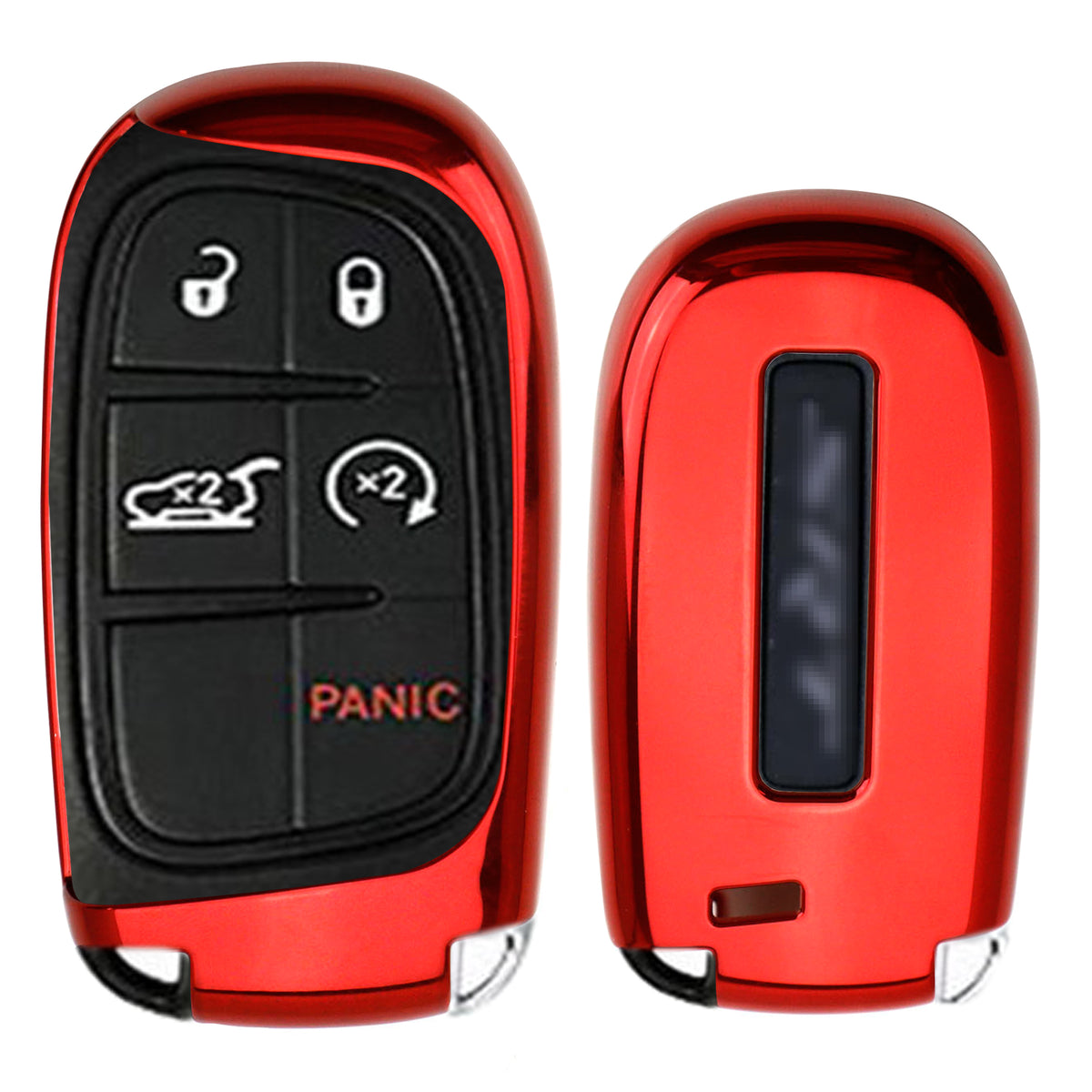 thumbnail image 2 of Full Cover Red TPU Key Fob Case For Dodge Charger Challenger Jeep Chrysler, Etc 2 of 6