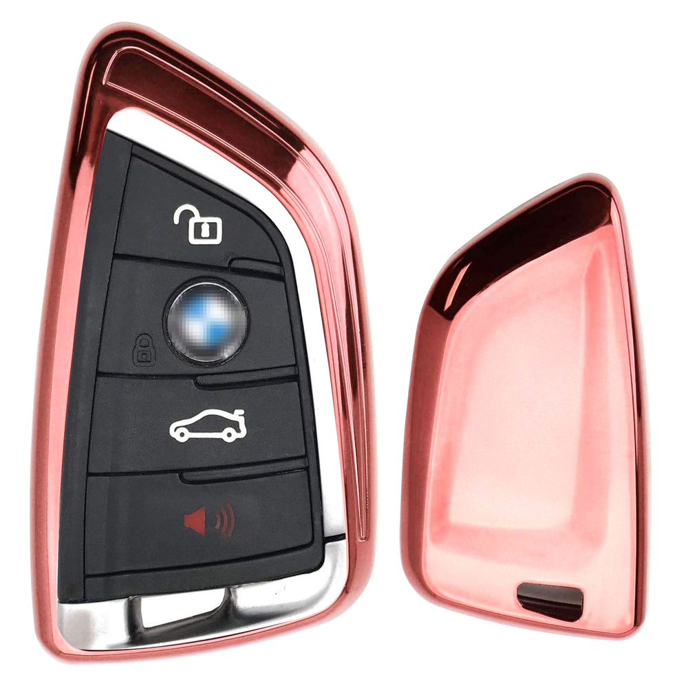 Pink TPU Key Fob Shell Full Cover Case, Compatible with Volkswagen Gol | Xotic Tech Pink TPU Key Fob Shell Full Cover Case, Compatible with Volkswagen Gol | Xotic Tech