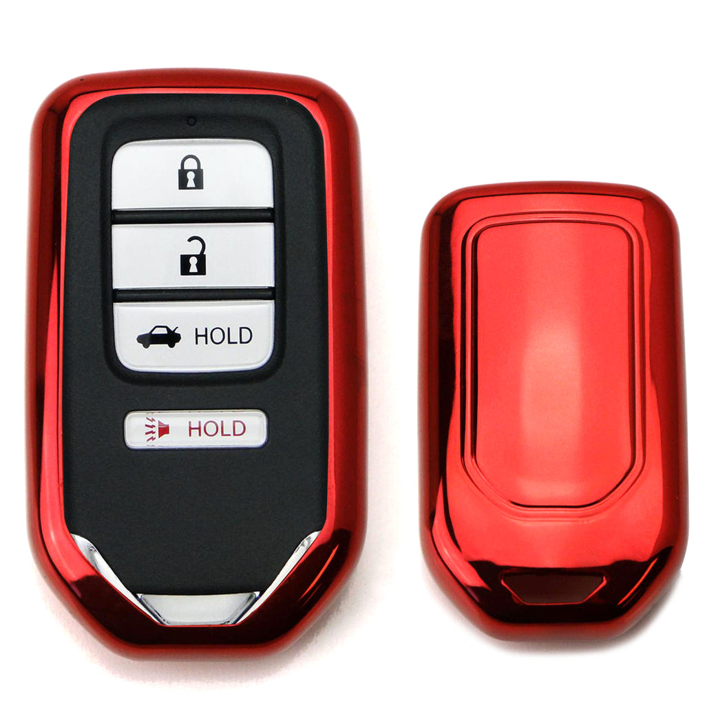 Honda Key Fob Cover With Keychain | 3-4 Button Shell For Accord, Civic, CR-V, Pilot, Odyssey & More - View #14