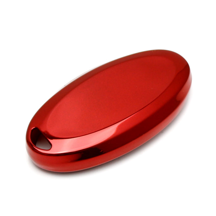 Chrome Red TPU Key Fob Case For Nissan Infiniti 3 4 5 Button Keyless Smart Key