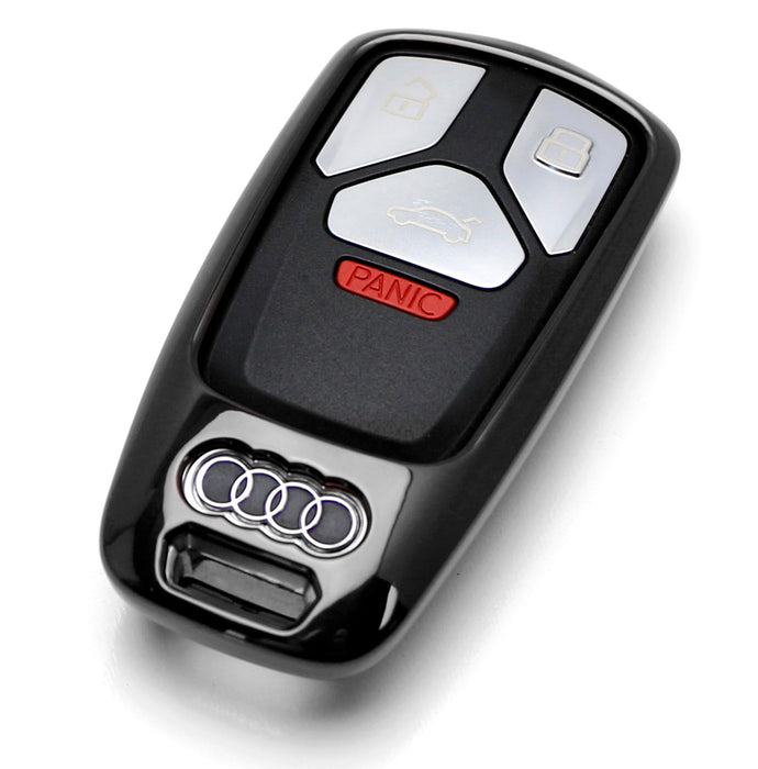 Chrome Black TPU Key Fob Case For 2017-up Audi A4 A5 Q7, 2016-up TT Smart Key