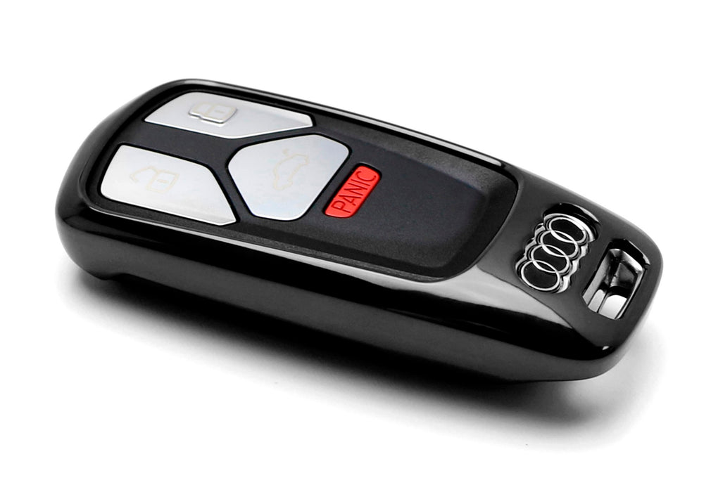 Chrome Black TPU Key Fob Case For 2017-up Audi A4 A5 Q7, 2016-up TT Smart Key