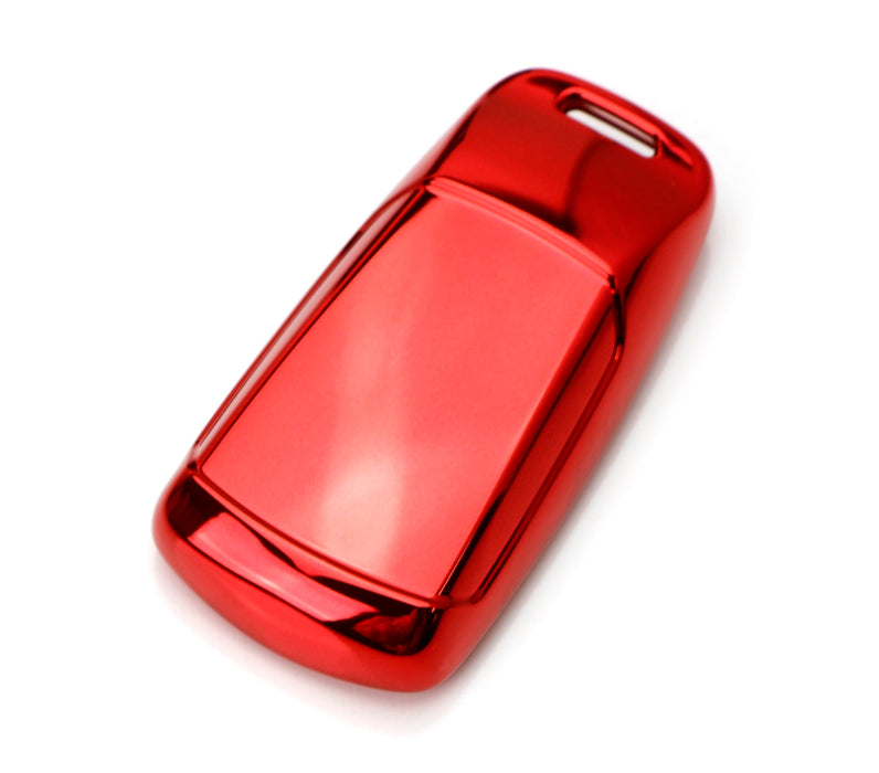 Chrome Red TPU Key Fob Case For 2017-up Audi A4 A5 Q7, 2016-up TT Smart Key