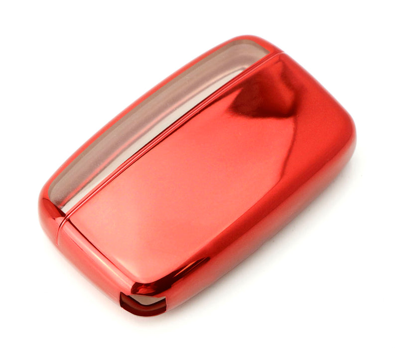Exact Fit Chrome Red TPU Key Fob Case For 2010-16 Land Rover Keyless Smart Key