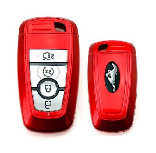 Red Key Fob Shell Cover For Ford Edge Fusion Mustang F150 F250 Explorer Keyless