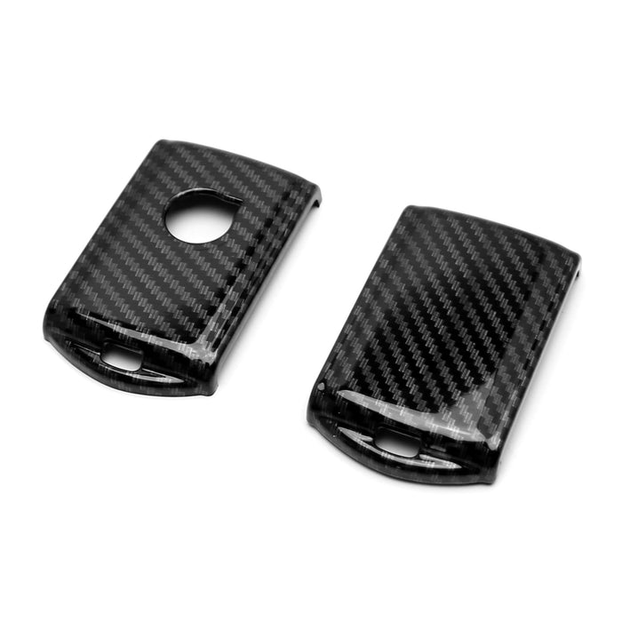 Exact Fit Metallic Black Carbon Key Fob Shell Cover For Volvo XC90 XC60 S90 V90