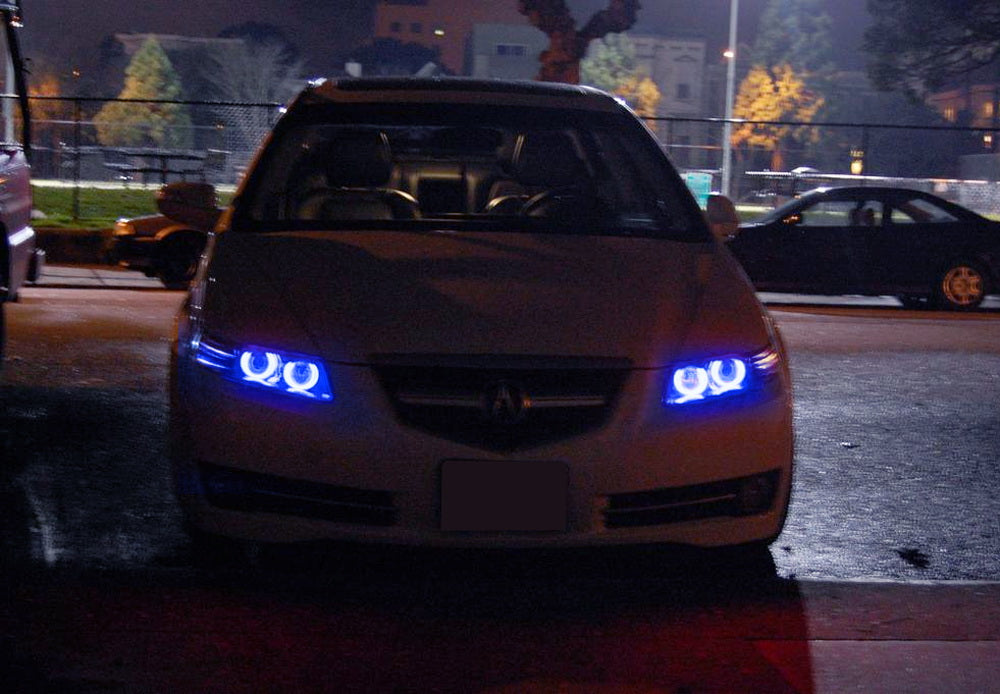 7-Color RGB LED Angel Eye Halo Rings w/Wireless Remote For 2007-2008 Acura TL