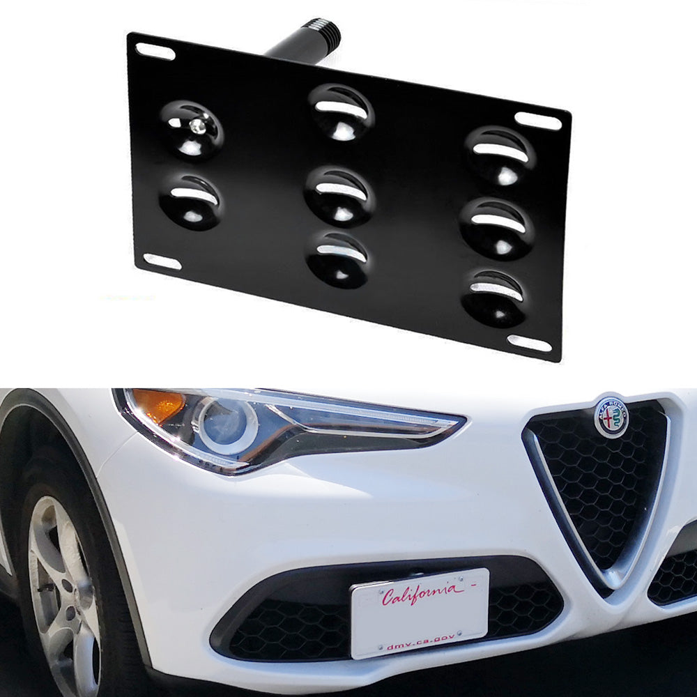 Front Bumper Tow Hook License Plate Mount Bracket For 2018-up Alfa Rom —  iJDMTOY.com