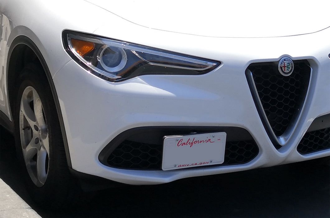 Front Bumper Tow Hook License Plate Bracket – For 2017–2021 Alfa Romeo Giulia (All Models)