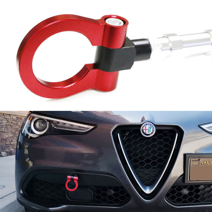 iJDMTOY Red Track Racing Style Tow Hook Ring Compatible with 2010-2016 Hyundai iJDMTOY Red Track Racing Style Tow Hook Ring Compatible with 2010-2016 Hyundai