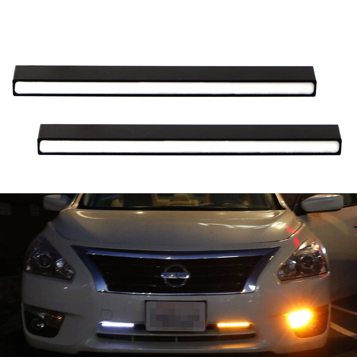 Slim-Fit White/Amber Sequential Blink Switchback LED Daytime