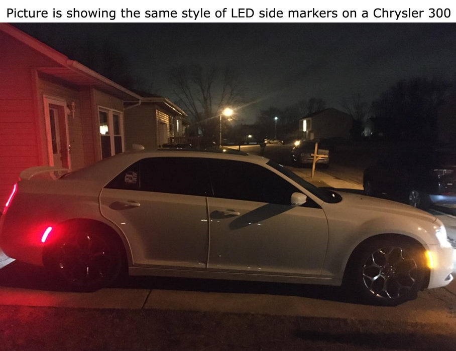 Smoke Lens Amber/Red Full LED Wheel Arch Side Marker Lamps For Chrysler Pacifica