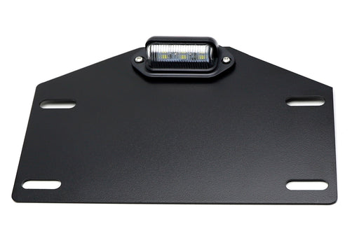 Steel Heavy Duty License Plate Holder + White LED Illumination Light For ATV UTV