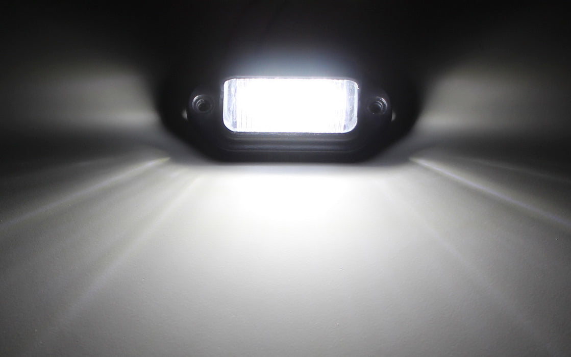 Steel Heavy Duty License Plate Holder + White LED Illumination Light For ATV UTV