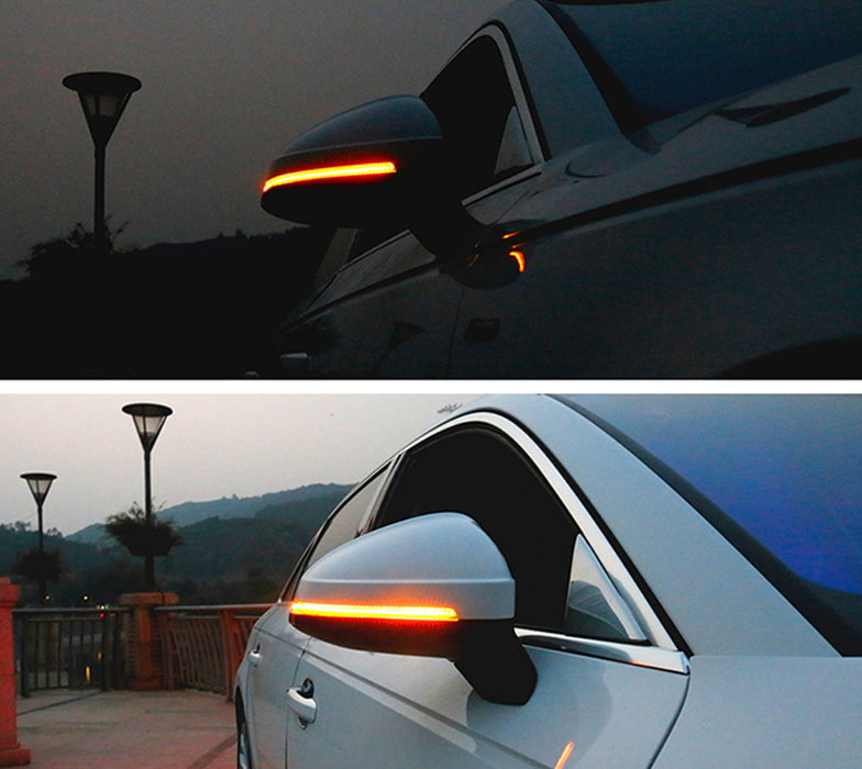 Smoked Lens Sequential Flash LED Side Mirror Turn Signal For Audi B8.5 A4 A5 S5