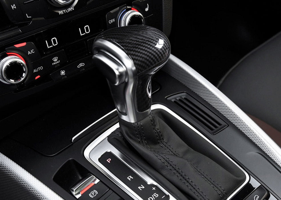 Audi Shift Pattern Carbon Fiber Pattern Shift Knob Cover Shell For Audi 13-16 A4 A5 Q7, 1 ...
