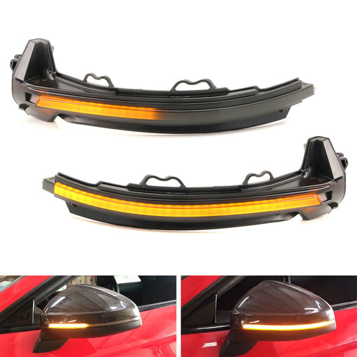 Sequential Blink LED Side Mirror Turn Signal Light For 16-up Audi A4, 17-up A5
