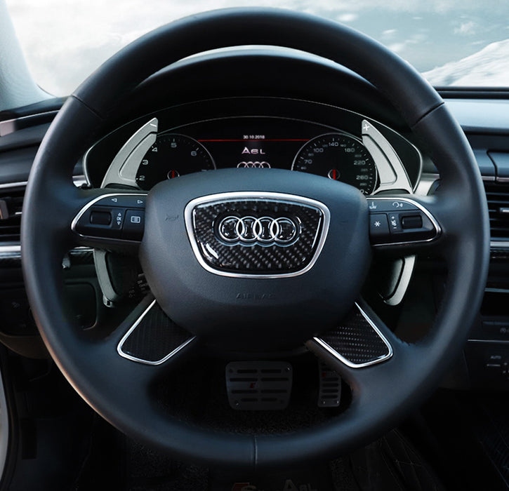 Gun Metal Steering Wheel Paddle Shifter Extensions For Audi A3 A4 A5 A6 A7  A8 Q3 — iJDMTOY.com