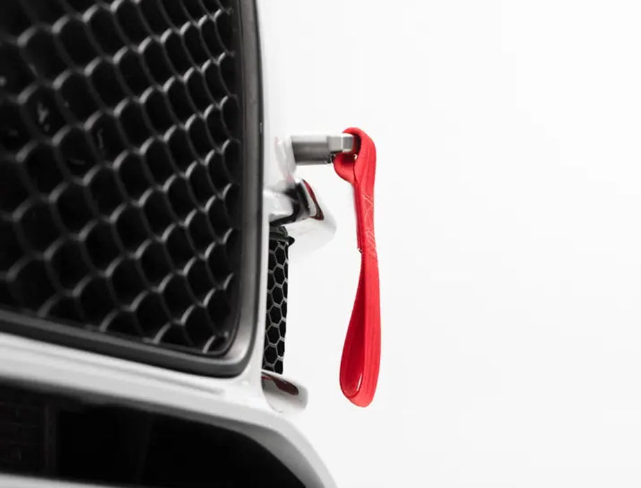 Racing Style Tow Hook Mount Red Towing Strap For 08-up Audi A4 A5 A6 A7 S4 RS4..