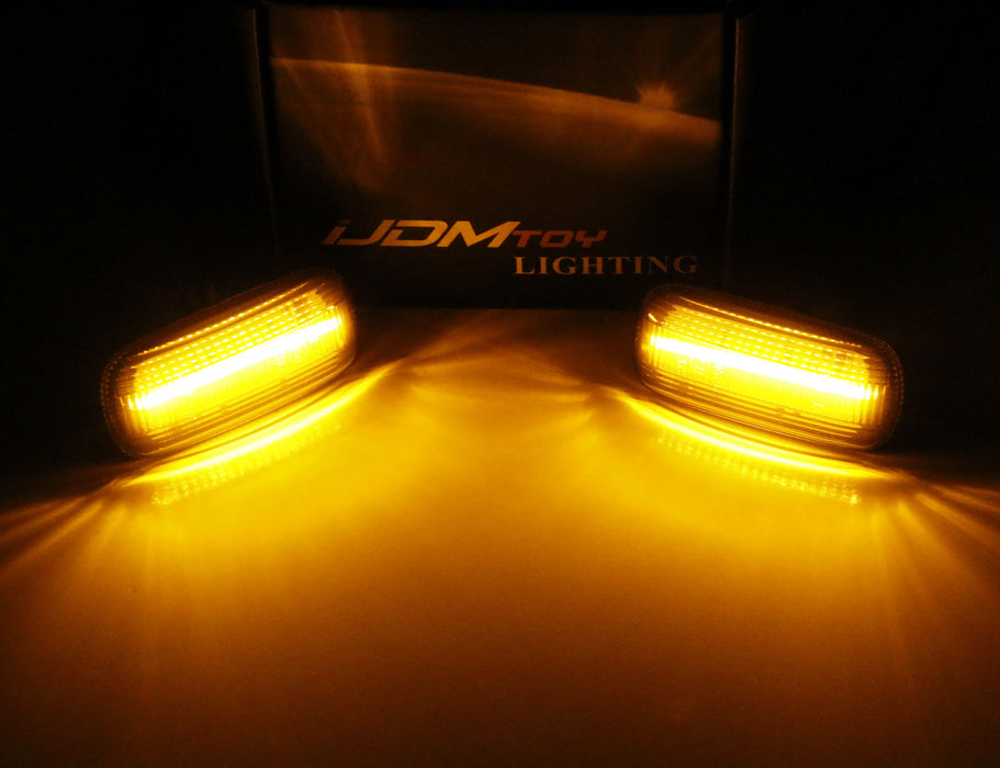 Smoke Lens Amber Full LED Front Fender Side Marker Light For Audi A3 A4 A6 S4 S6