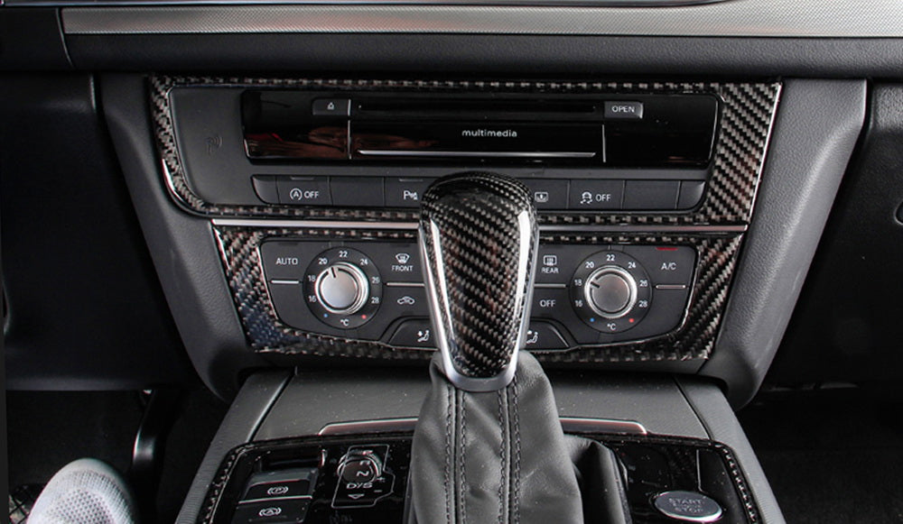 Carbon Fiber Pattern Shift Knob Cover Shell For 16-18 Audi A6 S6 A7 S7 —  iJDMTOY.com