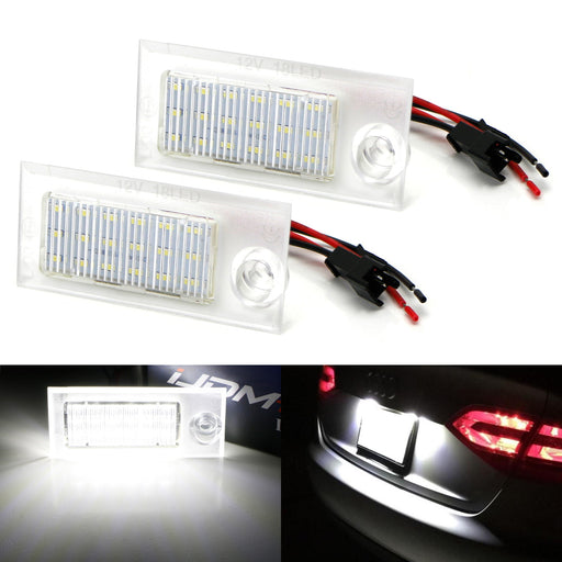 OE-Fit 3W Full White LED License Plate Light Kit For 97-04 Audi A6 S6 Sedan ONLY