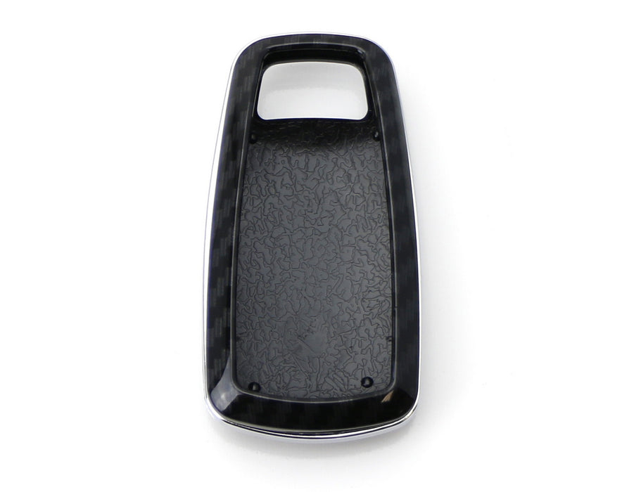 Black "Carbon Fiber" Pattern Key Fob Shell For 17-up Audi A4 A5 Q7, 16-up TT
