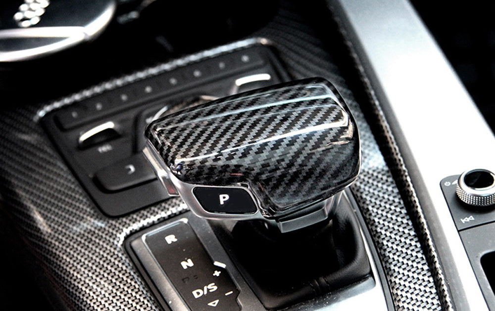 Audi Shift Pattern Carbon Fiber Pattern Shift Knob Cover Shell For 17-up Audi A4 A5 S5 RS ...