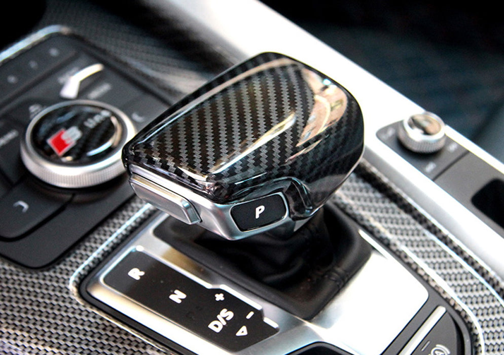 Audi Shift Pattern Carbon Fiber Pattern Shift Knob Cover Shell For 17-up Audi A4 A5 S5 RS ...