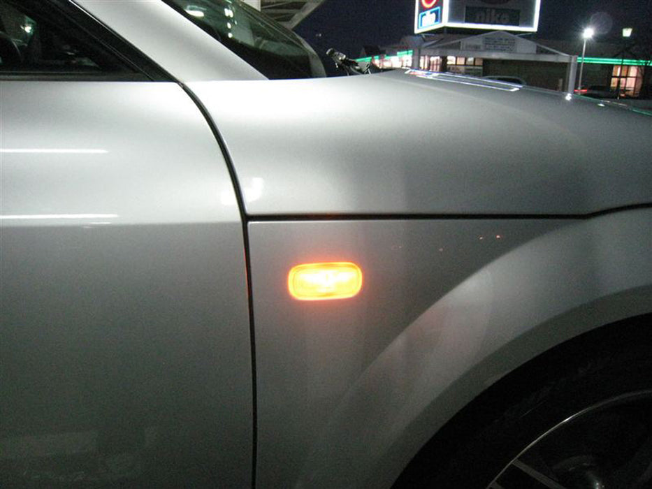 Smoked Lens Amber Full SMD LED Front Side Marker Light Kit For Audi A4 A6 A8 TT