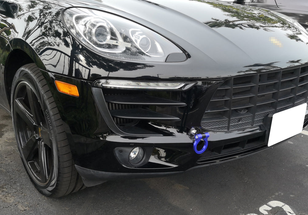 Blue Track Racing Style Front Bumper Tow Hook Ring for 14-up Porsche M ...