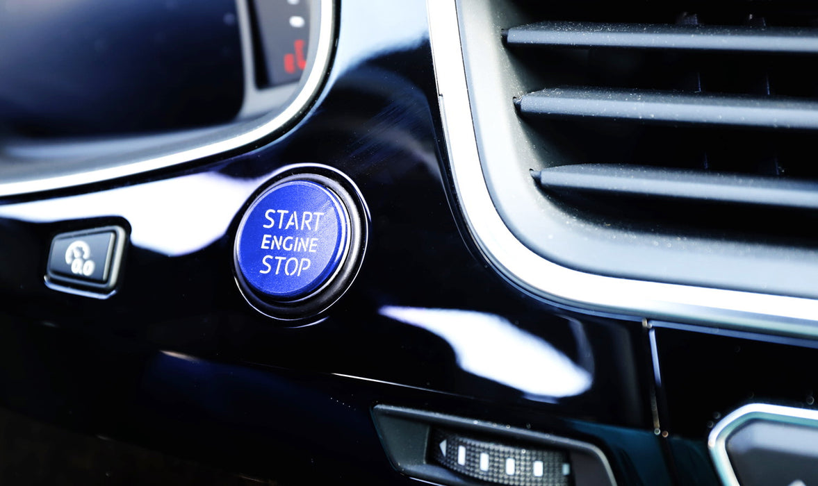 S-Line RS Style Blue Aluminum Keyless Engine Push Start Button Cover For Audi