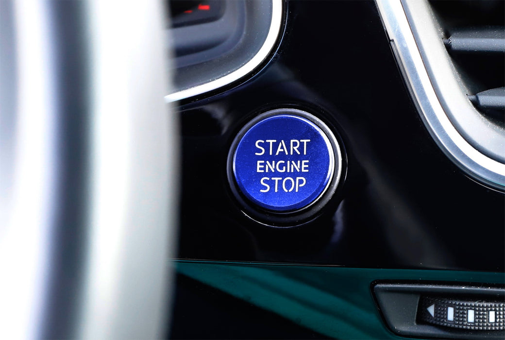 S-Line RS Style Blue Aluminum Keyless Engine Push Start Button Cover For Audi