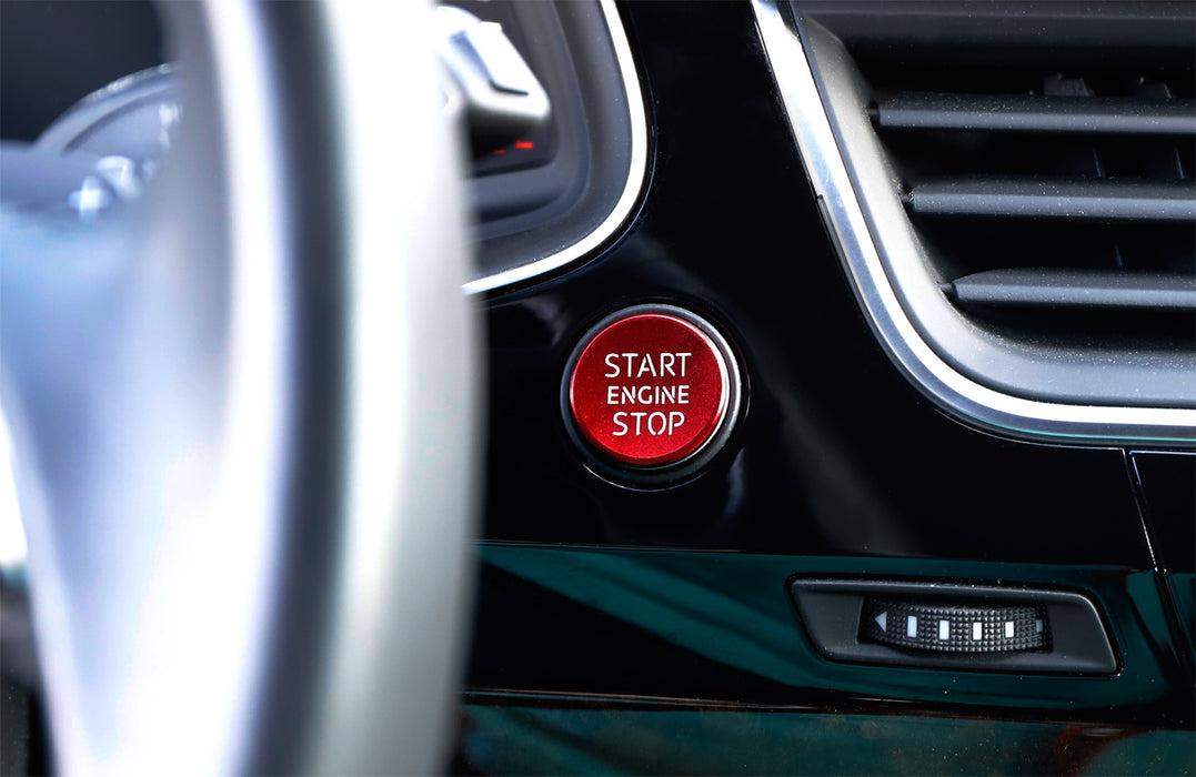 S-Line RS Style Red Aluminum Keyless Engine Push Start Button Cover For Audi