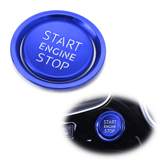 S-Line RS Style Blue Keyless Engine Push Start Button w/ Ring For Audi A4 A5 A6