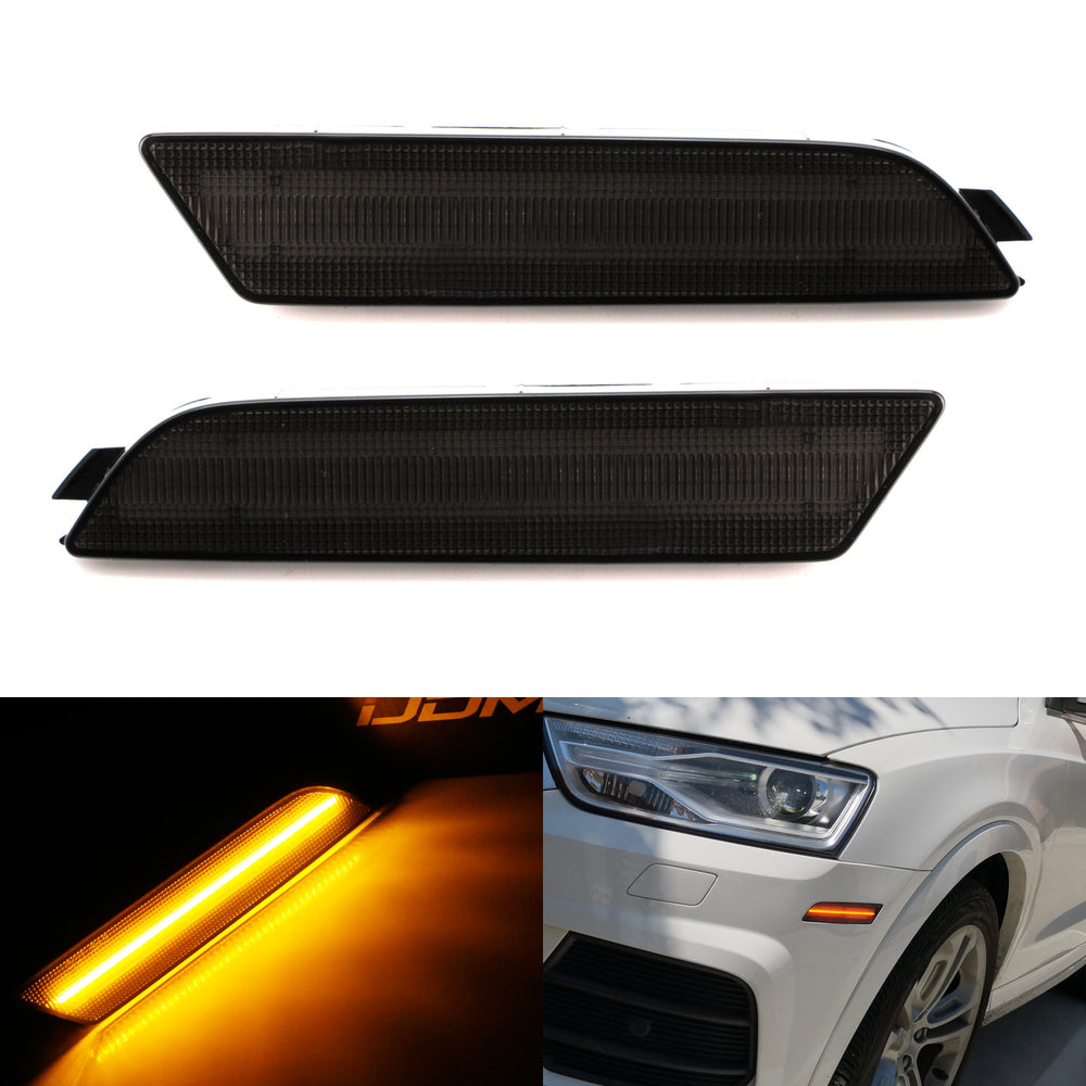 inflation tom Til sandheden Smoked Lens 40-SMD Full Amber LED Side Marker Light Kit For 2015-18 Audi Q3  (8U) — iJDMTOY.com
