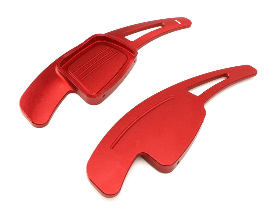Red Steering Wheel Paddle Shifter Extension Covers For Audi A3 A4 A5 A7 A8 Q5 Q7