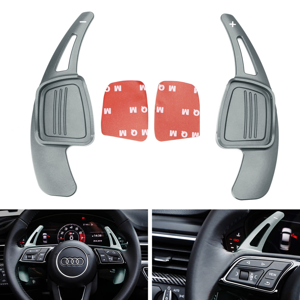 GunMetal Steering Wheel Paddle Shifter Extensions For Audi A3 A4 A5 A7 A8  Q5 Q7 — iJDMTOY.com