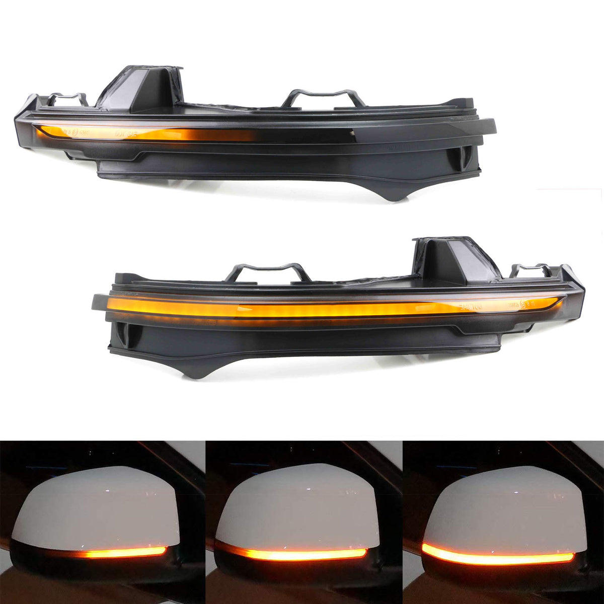 Dynamic Sequential Blink LED Side Mirror Turn Signal Light For 17-up ...