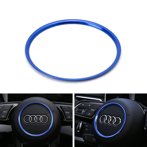 Blue Wheel Center Decoration Ring Cover Trim For Audi A3 A4 A5 A6 TT S3 S4 S5 S6