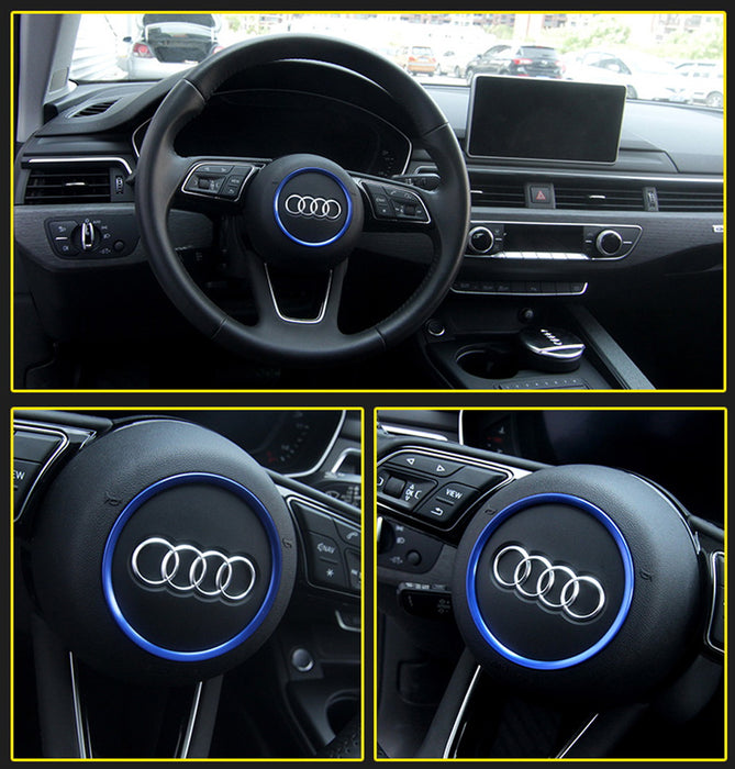 Blue Wheel Center Decoration Ring Cover Trim For Audi A3 A4 A5 S3 S4 S5 RS5