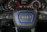 Blue Wheel Center Decoration Ring Cover Trim For Audi Q3 Q5 Q7 Q8 A7 Shield Shap