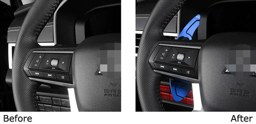 Blue Large Steering Wheel Paddle Shifter Extension For 22+ Mitsubishi Outlander