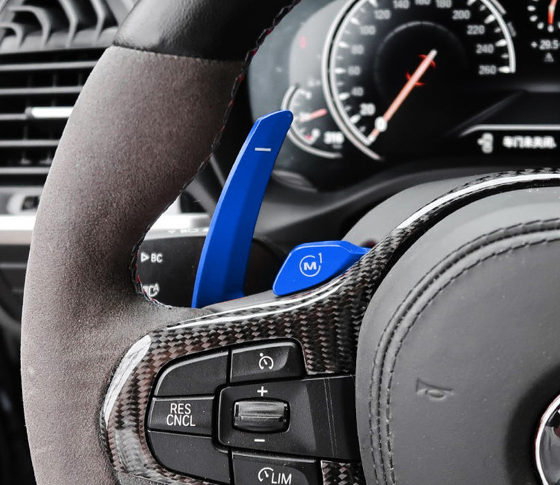 M-Sports Blue Steering Wheel Paddle Shift Replacement For BMW Gxx 3 4 5 X5 X6 X7