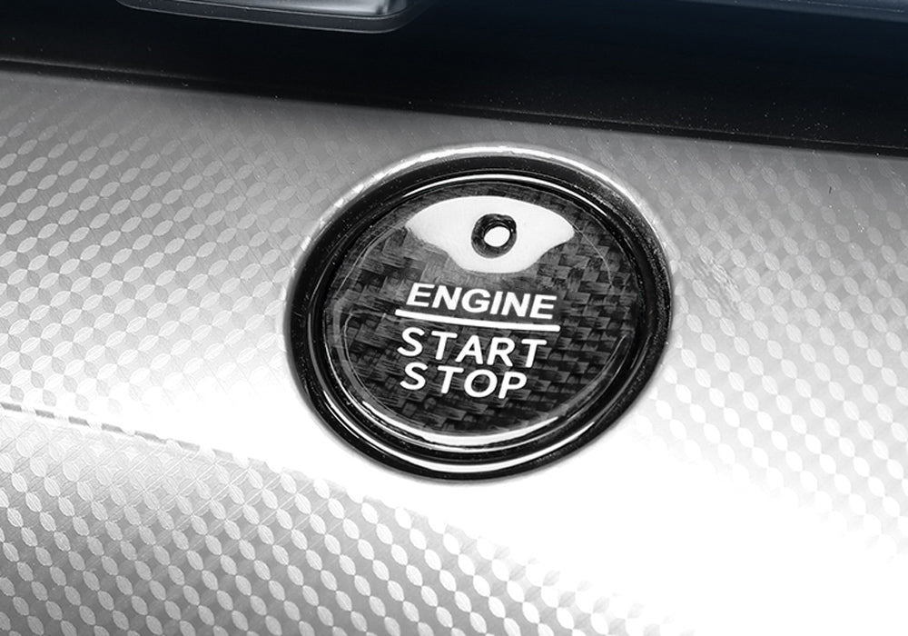 Ford Raptor Ranger Start Button Carbon Fiber Keyless Engine Push Start Button For Ford F-150 Raptor ...