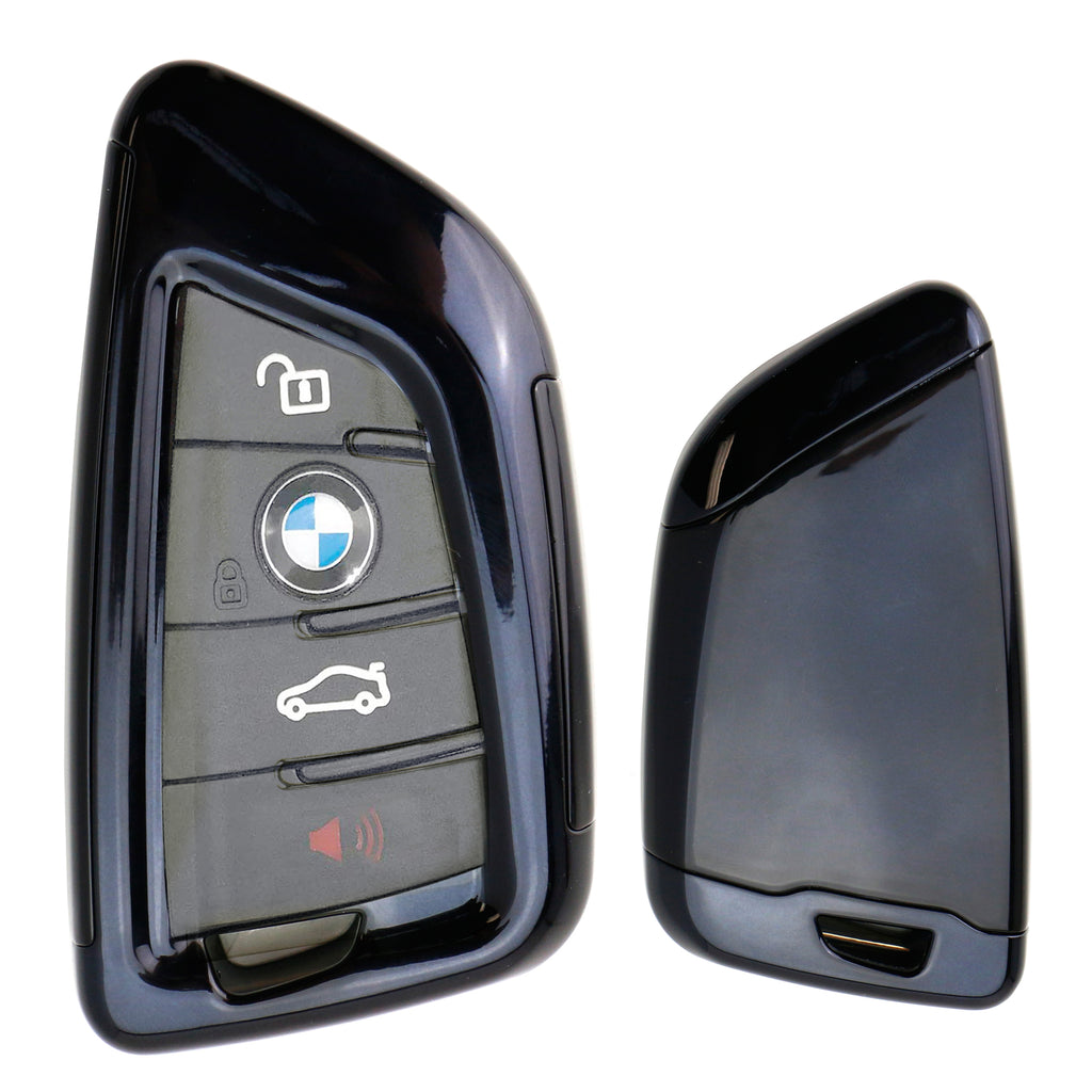 Black TPU Key Fob Cover w/ Button Cover Panel For BMW X1 X4 X5 X6 X7 5 7  Series — iJDMTOY.com