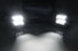 White 48W CREE LED Flush Mount Pod Lights w/ Behind Grille Brackets, Wiring Kit