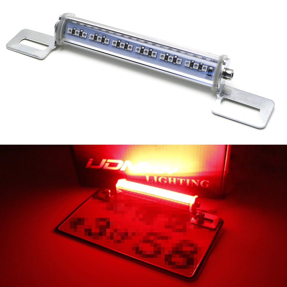 Red LED License Plate Frame Mount Tail/Brake Light Universal Fit For Motorcycles